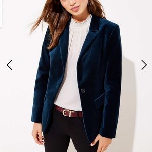 Ann Taylor Loft size 8 velvet blazer.
